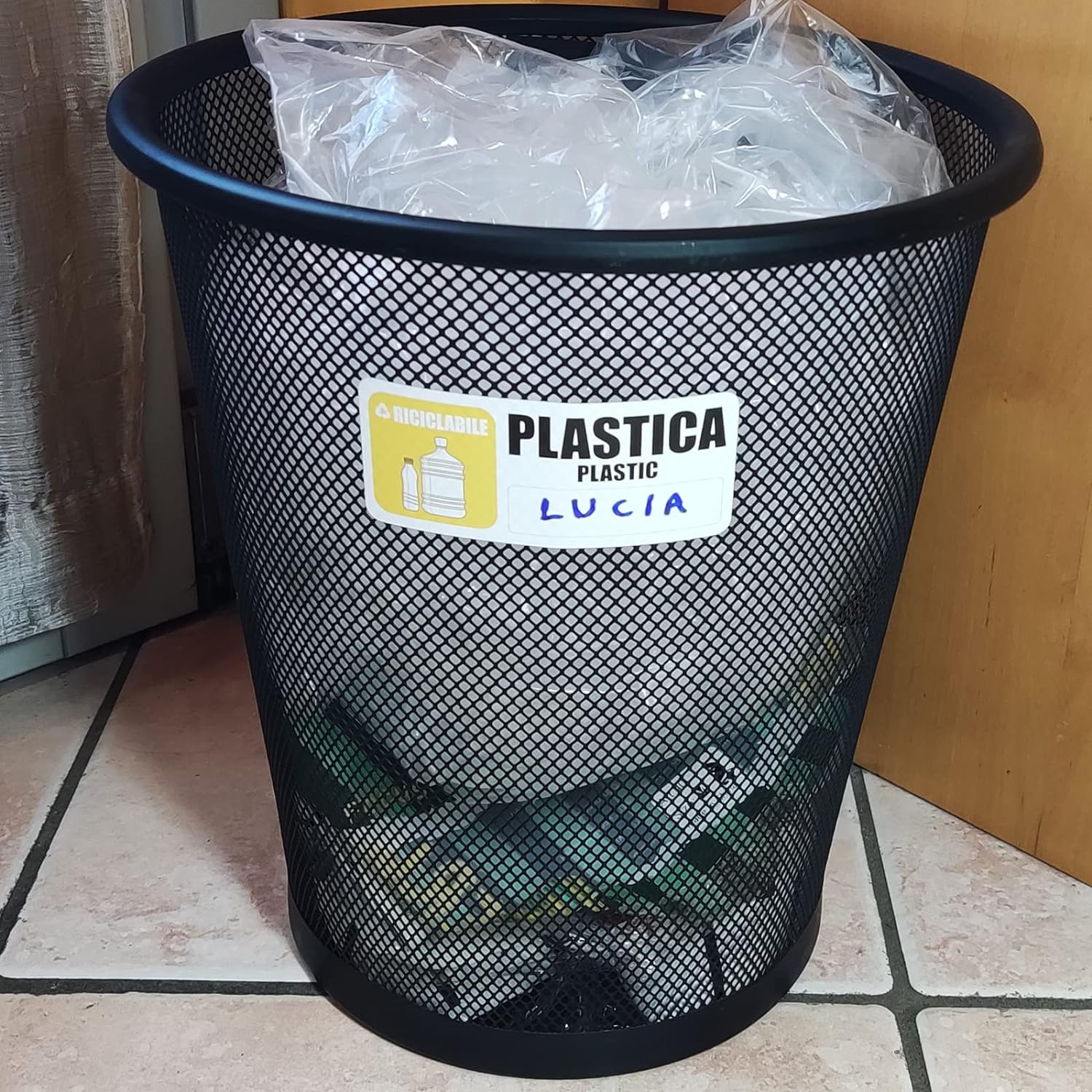 Pack 8 Etichette Adesive Per Bidoni Della Spazzatura E Riciclaggio, Dimensioni A6 (150x100 Mm), Adesivi Per Carta, Plastica, Vetro, Organico E Indifferenziato, Perfetti Per La Raccolta Differenziata
