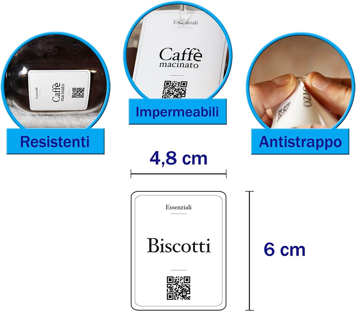 Set Adesivi Barattoli Cucina - Zucchero, Sale fino, Sale Grosso e Caffè  personalizzato HandMade
